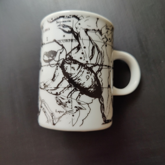 Danesco zodiac theme ♈♉♊♋♑ coffee mug | be&w illustration 🖤🤍 - Picture 5 of 14